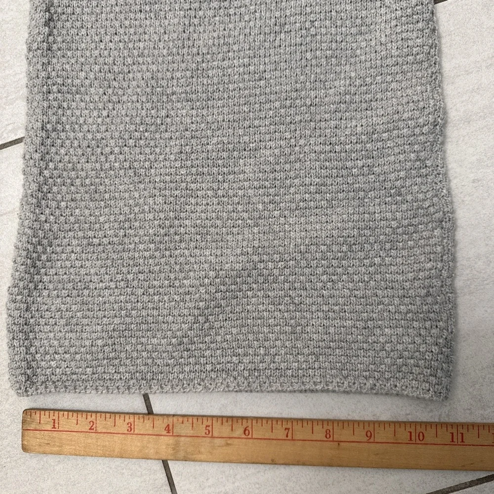 Free People Pants Womens Small Gray FP Beach Waffle Knit  Wide Leg Boho Flare